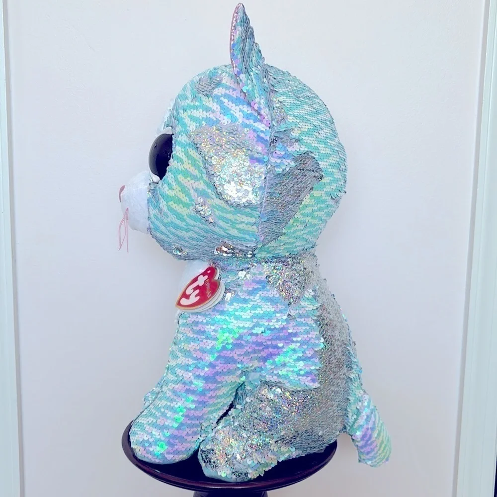 Brand New Ty Flippables Whimsy the Cat Sequins Large 16
